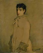 Edouard Manet Jeunne femme en rose oil painting artist
